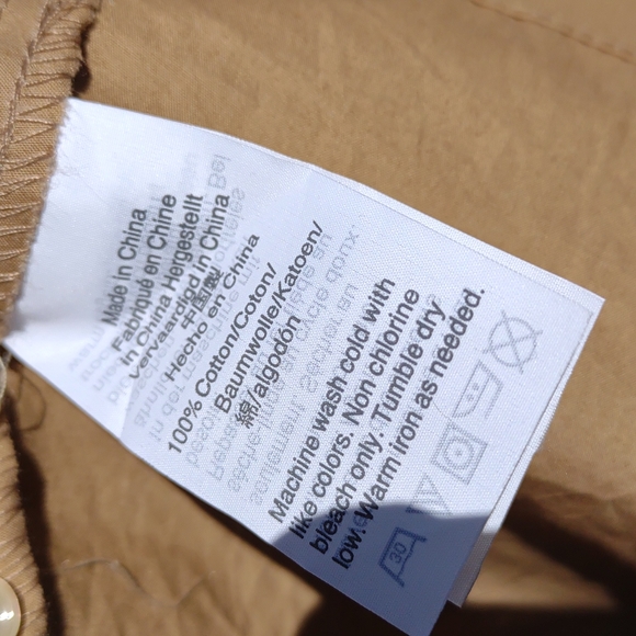 J. Crew Fit and Flare Cotton Dress Collar Button Down Tan S - Picture 5 of 11